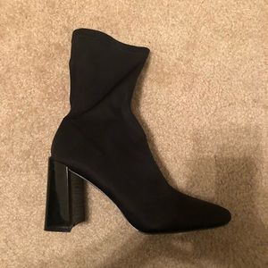 Black sock boots never worn